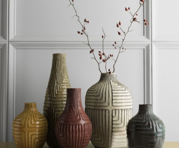 现代花瓶陶瓷器皿摆件组合-ID:650583231