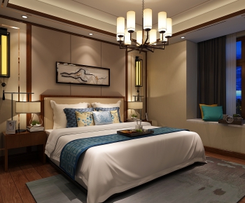 New Chinese Style Bedroom-ID:146886348