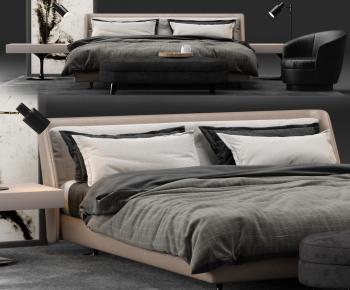Modern Double Bed-ID:429804592