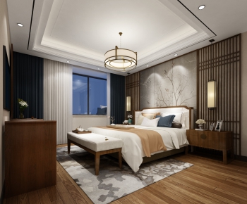 New Chinese Style Bedroom-ID:455736664