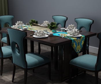 American Style Dining Table And Chairs-ID:224148668