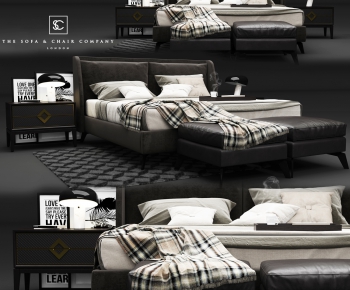 Modern Double Bed-ID:398863392