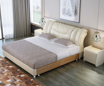 Modern Double Bed-ID:787102622