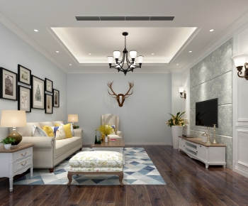 American Style A Living Room-ID:715406673
