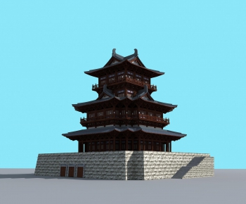 Chinese Style Ancient Architectural Buildings-ID:942527213