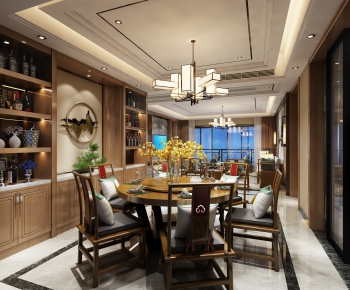 New Chinese Style Dining Room-ID:738413665