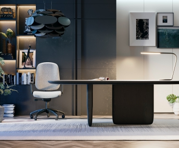 Modern Computer Desk And Chair-ID:518095858