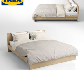 Nordic Style Double Bed-ID:312524966