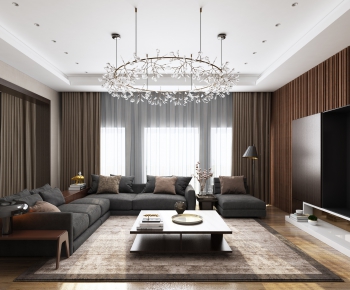 Modern A Living Room-ID:611621869