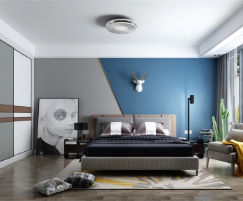 Nordic Style Bedroom-ID:366573638