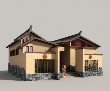 New Chinese Style Building Appearance-ID:702098864
