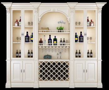 Simple European Style Wine Cabinet-ID:961783565