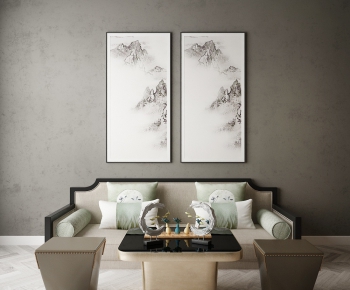New Chinese Style Sofa Combination-ID:754169646