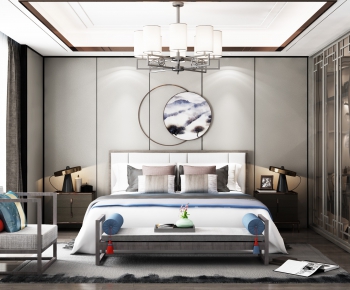 New Chinese Style Bedroom-ID:487176855