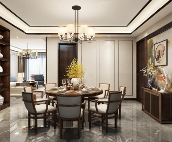 New Chinese Style Dining Room-ID:709318963