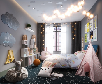 Nordic Style Girl's Room Daughter's Room-ID:821630413