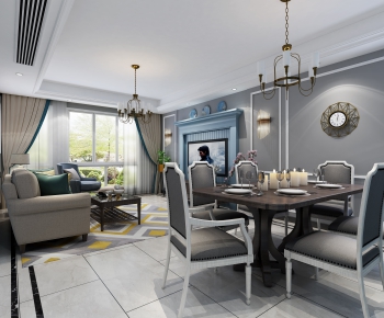American Style Dining Room-ID:696635151