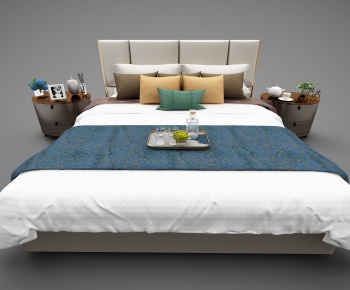 Modern Double Bed-ID:234844794