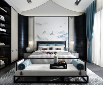 New Chinese Style Bedroom-ID:327534449