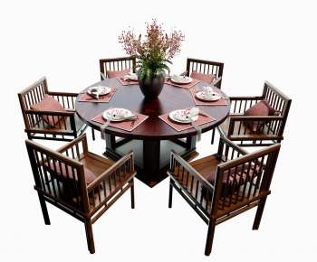 New Chinese Style Dining Table And Chairs-ID:716640587