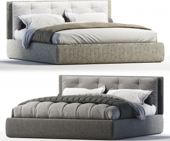 Modern Double Bed-ID:102535531