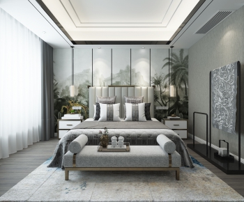 New Chinese Style Bedroom-ID:518603789