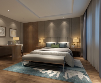 New Chinese Style Bedroom-ID:593254128