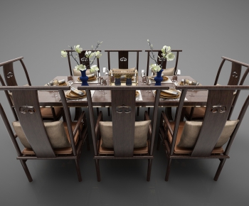 New Chinese Style Dining Table And Chairs-ID:221546646