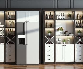 Simple European Style Wine Cabinet-ID:599940239