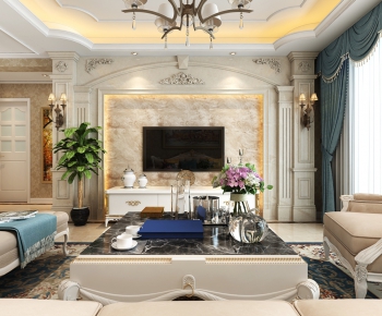 European Style A Living Room-ID:459385745