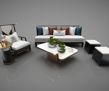 New Chinese Style Sofa Combination-ID:972271147