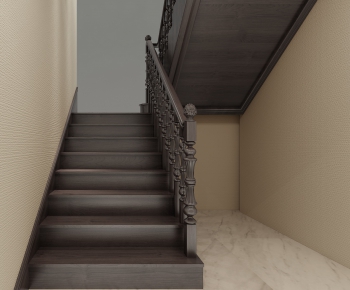 Simple European Style Stairwell-ID:739337938