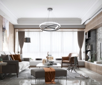 Modern A Living Room-ID:653221715