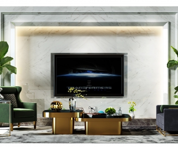 Simple European Style TV Wall-ID:266048248