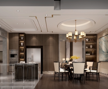 New Chinese Style Dining Room-ID:667048227