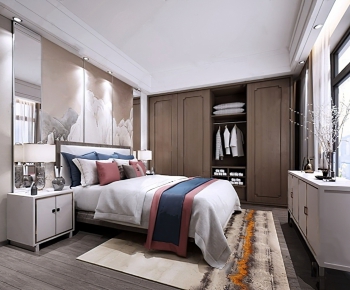 New Chinese Style Bedroom-ID:556462995