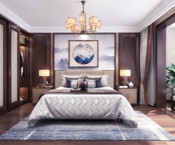 New Chinese Style Bedroom-ID:377563892