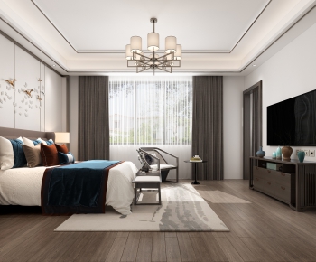 New Chinese Style Bedroom-ID:917867816