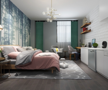 Nordic Style Bedroom-ID:474186553