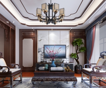 Chinese Style A Living Room-ID:167084417