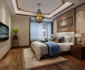 New Chinese Style Bedroom-ID:524837546