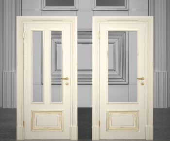European Style Solid Wood Door-ID:655600752
