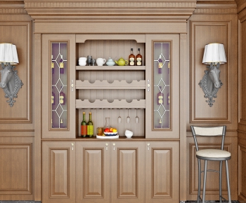 Simple European Style Wine Cabinet-ID:739656665