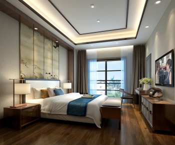 New Chinese Style Bedroom-ID:961270664