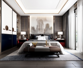 New Chinese Style Bedroom-ID:117038369