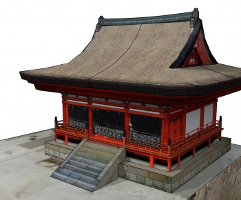Japanese Style Ancient Architectural Buildings-ID:580045237