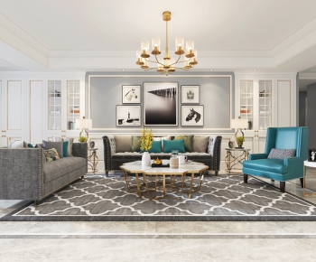 American Style A Living Room-ID:596072355
