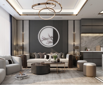New Chinese Style A Living Room-ID:278714977