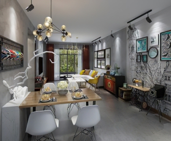 Industrial Style Dining Room-ID:665212566