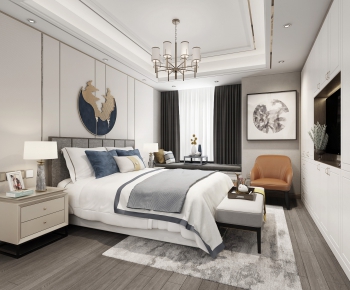 New Chinese Style Bedroom-ID:435380481